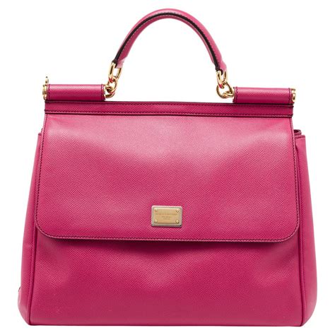 dolce gabbana pink miss sicily street style|Large Sicily handbag in Pink for Women .